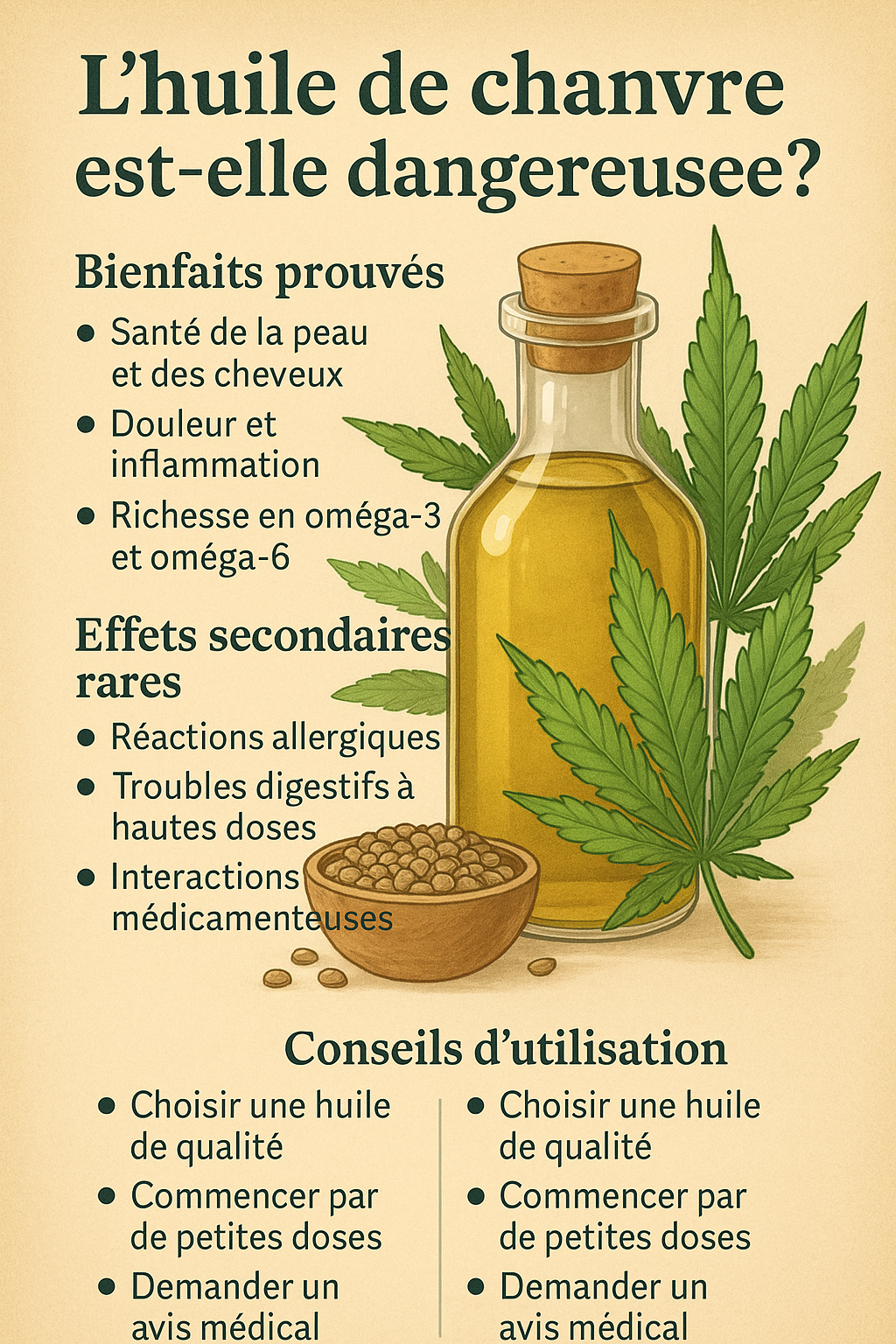 Huile de chanvre : est-elle vraiment sans danger ?