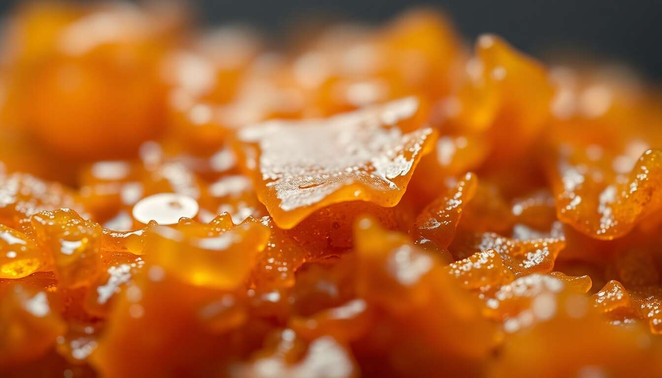 Couleur typique de la résine de cbd