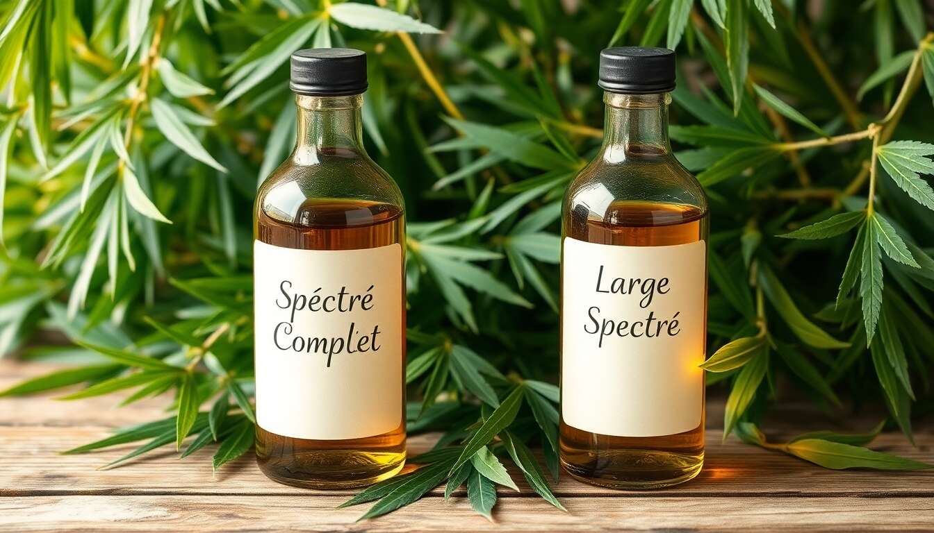 CBD : comparaison entre spectre complet et large spectre