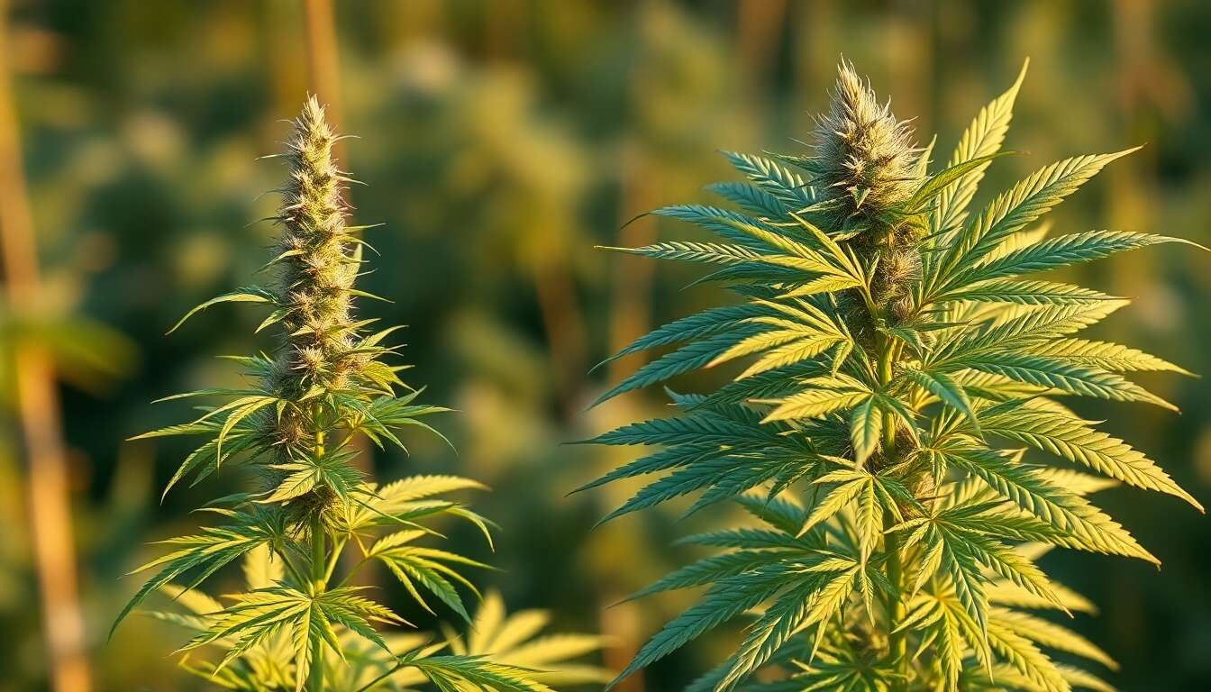 Différences morphologiques entre indica et sativa