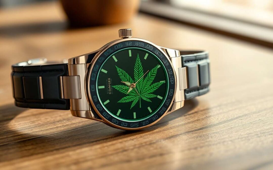 Rolex gravée : une montre aux motifs de feuilles de cannabis